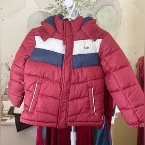 CB sports Little boy jacket 7 s coat red s puffer 🎁 Christmas birthday watm nice